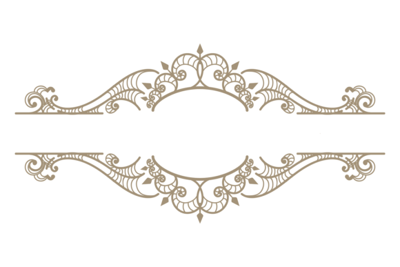 Download Decorative Flourish Emblem Border. Metal - Border Collection