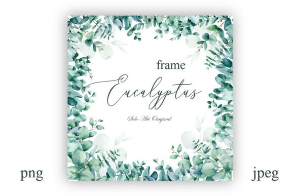 Download Foliage Eucalyptus Square Frame Border - Border Collection