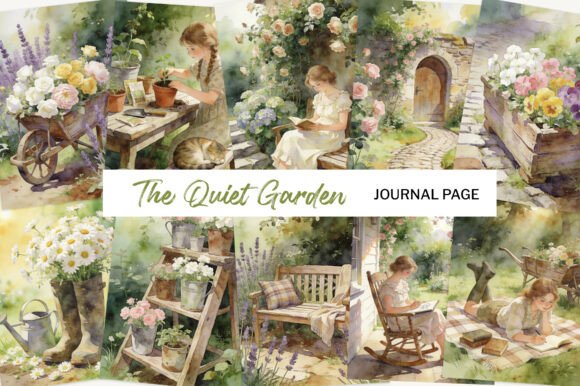 Download The Quiet Garden Junk Journal Pages - Premium Bundle