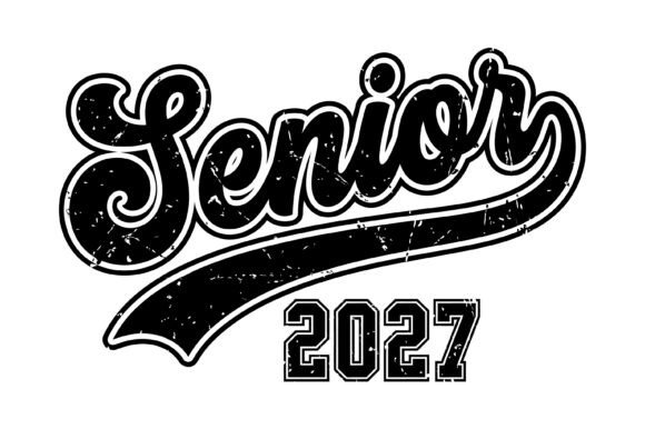 Download Senior 2027 Vintage Typography Design - Design Collection