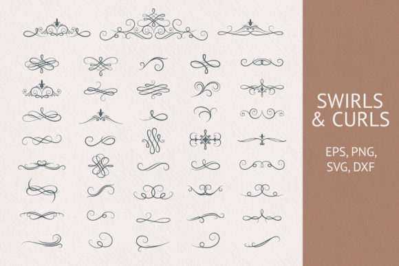 Download Ornate Borders,Swirls &amp; Curls Collection - Border Collection