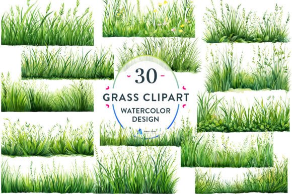Download Watercolor Grass Borders Clipart - Border Collection