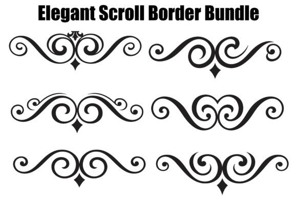 Download Elegant Scroll Border SVG Bundle - Border Collection