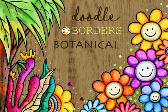 Download Doodle Floral Botanical Page Borders - Border Collection