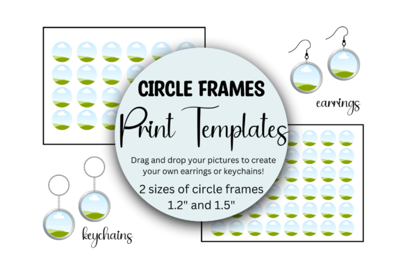 Download Circle Frames Print Templates- 2 Sizes - Print template Collection