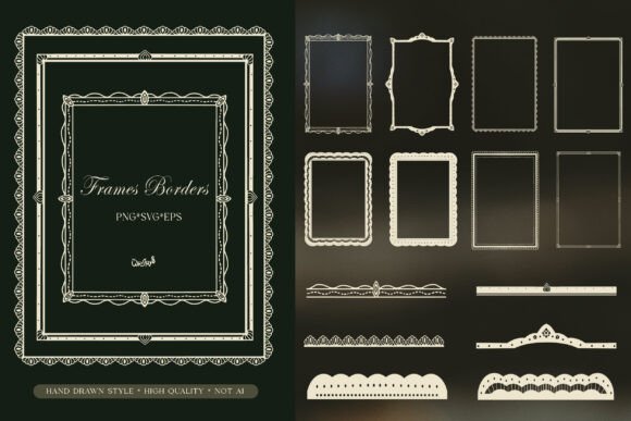 Download Elegant Vintage Frame Borders PNG SVG - Border Collection