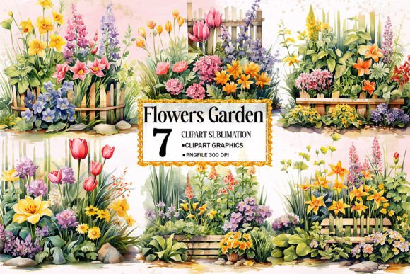 Download Flowers Garden Sublimation Clipart - Premium Resources